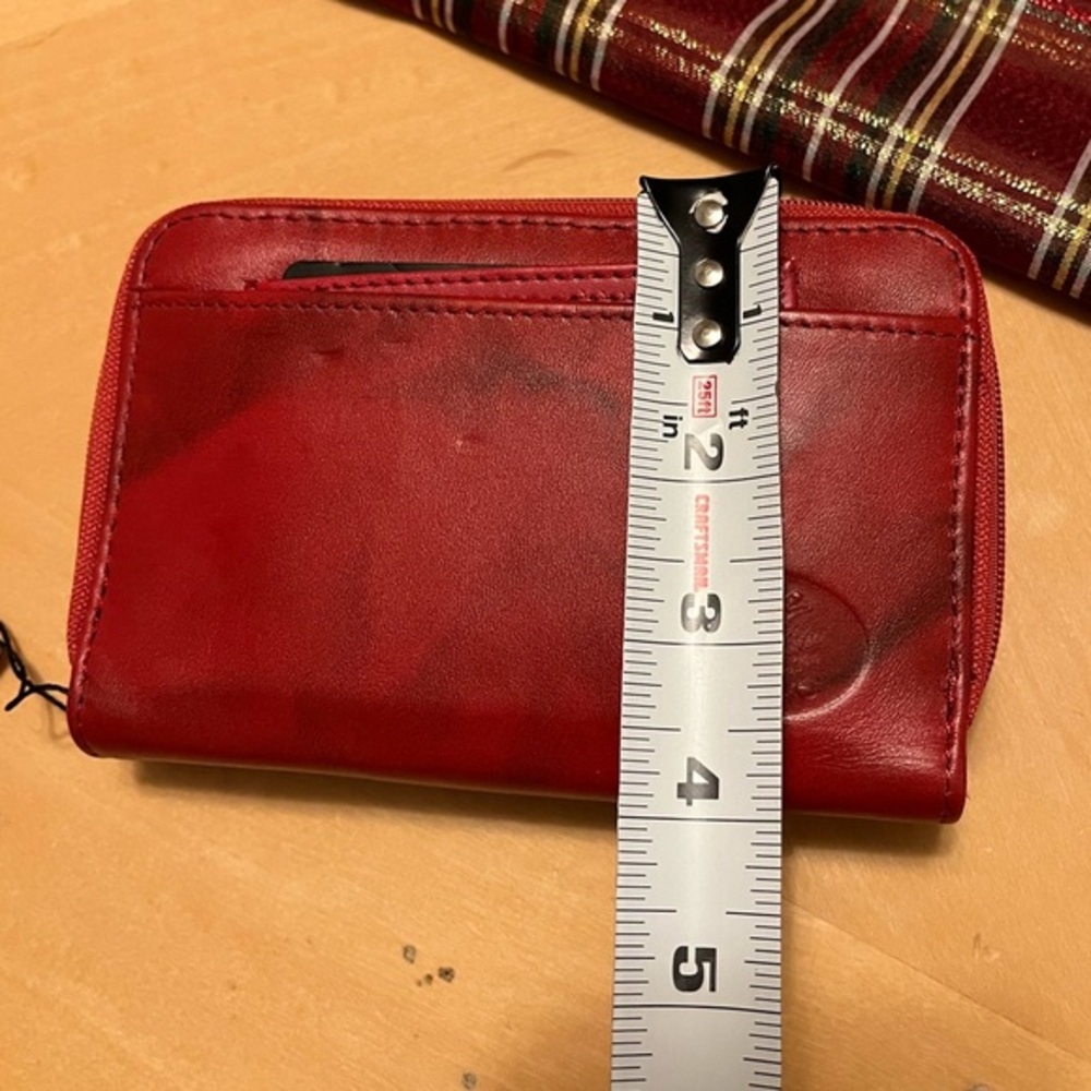 NWT Julia Buxton RFID Red Leather Wallet - Picture 9 of 15